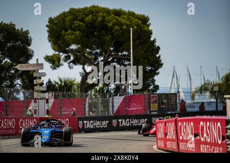 12 COLAPINTO Franco (arg), MP Motorsport, Dallara F2 2024, azione durante la 5a prova del Campionato FIA di Formula 2 2024 dal 23 al 26 maggio 2024 sul circuito di Monaco, a Monaco - foto Paul Vaicle / DPPI12 Foto Stock