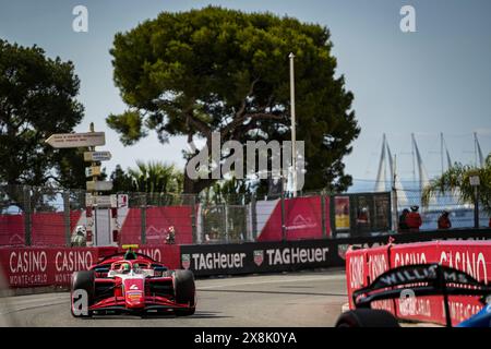 04 ANTONELLI Andrea Kimi (ita), Prema Racing, Dallara F2 2024, azione durante la 5 ^ prova del Campionato FIA di Formula 2 2024 dal 23 al 26 maggio 2024 sul circuito di Monaco, a Monaco - foto Paul Vaicle / DPPI Foto Stock