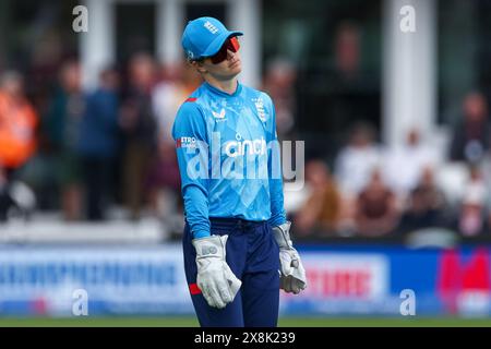 Taunton, Regno Unito. 26 maggio 2024. Amy Jones durante il secondo incontro ODI femminile della Metro Bank tra England Women e Pakistan Women al Cooper Associates County Ground, Taunton, Inghilterra, il 26 maggio 2024. Foto di Stuart Leggett. Solo per uso editoriale, licenza richiesta per uso commerciale. Non utilizzare in scommesse, giochi o pubblicazioni di singoli club/campionato/giocatori. Crediti: UK Sports Pics Ltd/Alamy Live News Foto Stock