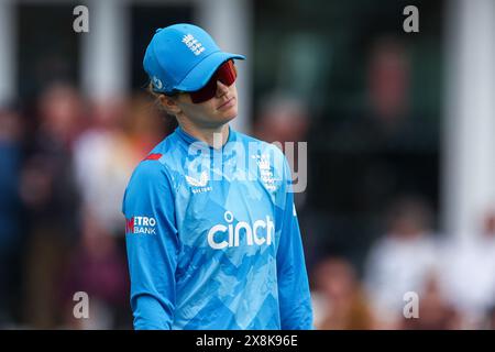 Taunton, Regno Unito. 26 maggio 2024. Amy Jones durante il secondo incontro ODI femminile della Metro Bank tra England Women e Pakistan Women al Cooper Associates County Ground, Taunton, Inghilterra, il 26 maggio 2024. Foto di Stuart Leggett. Solo per uso editoriale, licenza richiesta per uso commerciale. Non utilizzare in scommesse, giochi o pubblicazioni di singoli club/campionato/giocatori. Crediti: UK Sports Pics Ltd/Alamy Live News Foto Stock