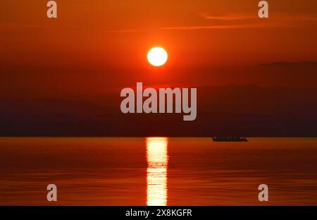 Tramonto su Albufera Foto Stock