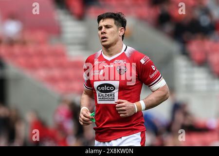 Eccles, Regno Unito. 26 maggio 2024. Shane Wright dei Salford Red Devils durante il Betfred Super League Round 12 Match Salford Red Devils vs Wigan Warriors al Salford Community Stadium, Eccles, Regno Unito, 26 maggio 2024 (foto di Mark Cosgrove/News Images) a Eccles, Regno Unito il 26/5/2024. (Foto di Mark Cosgrove/News Images/Sipa USA) credito: SIPA USA/Alamy Live News Foto Stock