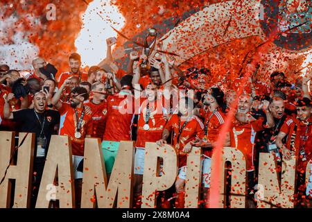 Cairo, Africa, Stati Uniti. 26 maggio 2024. Cairo (Egitto), 05/25/2024 Ã¢â‚¬' SPORT/FOOTBALL/CAF/AL AHLY/ESPERANCE Ã¢â‚¬' al Ahly è campione della African Champions League, la squadra egiziana ha battuto Esperance, dalla Tunisia, in casa per 1 a 0 e ha vinto il secondo campionato consecutivo, al Cairo International Stadium, in Egitto, questo sabato 25 maggio 2024. (Credit Image: © Ahmed Ibrahim/TheNEWS2 via ZUMA Press Wire) SOLO PER USO EDITORIALE! Non per USO commerciale! Foto Stock