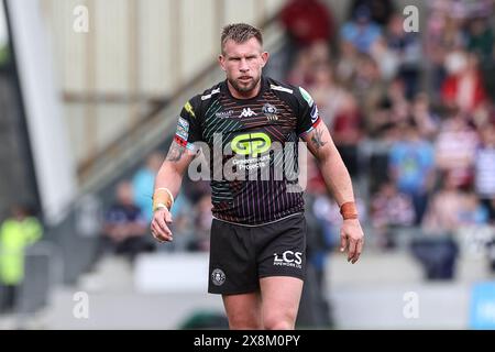 Eccles, Regno Unito. 26 maggio 2024. Mike Cooper dei Wigan Warriors durante la partita del Betfred Super League Round 12 Salford Red Devils vs Wigan Warriors al Salford Community Stadium, Eccles, Regno Unito, 26 maggio 2024 (foto di Mark Cosgrove/News Images) a Eccles, Regno Unito, il 5/26/2024. (Foto di Mark Cosgrove/News Images/Sipa USA) credito: SIPA USA/Alamy Live News Foto Stock
