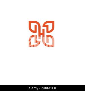 Design moderno ed unico con la lettera H Illustrazione Vettoriale
