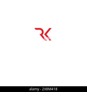 RK Logo Design e Monogram Logo Illustrazione Vettoriale