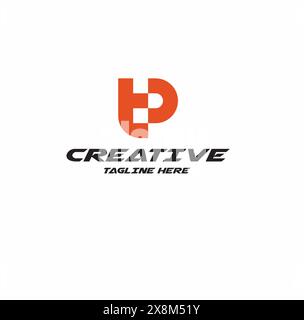 Modello vettoriale disegno logo TP. Disegno del logo TP Letter Illustrazione Vettoriale