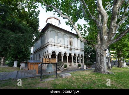 Bucarest, Romania. 23 maggio 2024. Vista esterna della chiesa ortodossa di San Giorgio nel centro della città Foto Stock