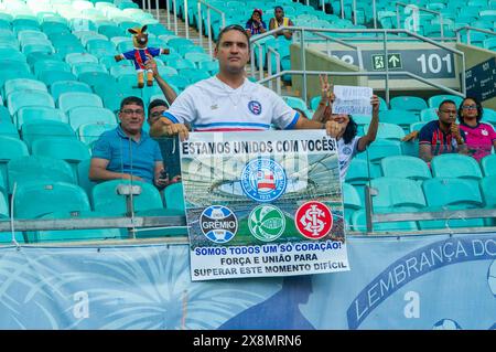 Salvador, Brasile. 26 maggio 2024. BA - SALVADOR - 05/26/2024 - COPA DO NORDESTE 2024, BAHIA x CRB - tifosi durante la partita tra Bahia e CRB allo stadio Arena fonte Nova per il campionato Copa do Nordeste 2024. Foto: Jhony Pinho/AGIF credito: AGIF/Alamy Live News Foto Stock