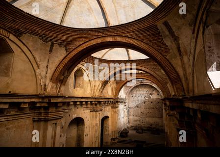 Chiesa di Santa Clara, resti di un grande complesso religioso dei primi anni '1700, Antigua, Guatemala Foto Stock