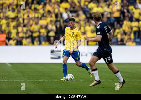 Brondby, Danimarca. 26 maggio 2024. Jordi Vanlerberghe (30) di Broendby SE visto durante il 3F Superliga match tra Broendby IF e Aarhus GF al Brondby Stadium. (Photo Credit: Gonzales Photo/Alamy Live News Foto Stock