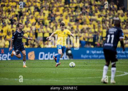 Brondby, Danimarca. 26 maggio 2024. Jacob Rasmussen (4) di Broendby SE visto durante il 3F Superliga match tra Broendby IF e Aarhus GF al Brondby Stadium. (Photo Credit: Gonzales Photo/Alamy Live News Foto Stock