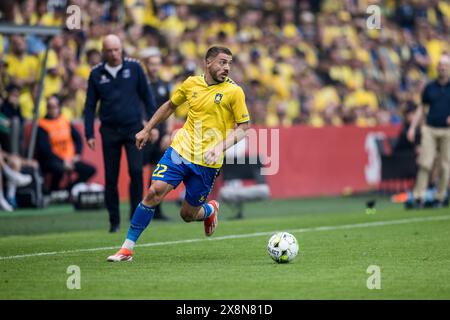 Brondby, Danimarca. 26 maggio 2024. Josip Radosevic (22) di Broendby SE visto durante il 3F Superliga match tra Broendby IF e Aarhus GF al Brondby Stadium. (Photo Credit: Gonzales Photo/Alamy Live News Foto Stock