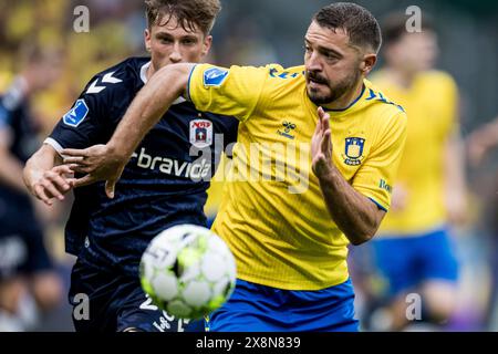 Brondby, Danimarca. 26 maggio 2024. Josip Radosevic (22) di Broendby SE visto durante il 3F Superliga match tra Broendby IF e Aarhus GF al Brondby Stadium. (Photo Credit: Gonzales Photo/Alamy Live News Foto Stock