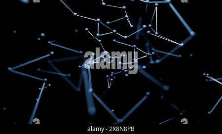 Struttura dei dati di connessione di rete. Design. Tecnologia dell'informazione, visualizzazione dei big data. Foto Stock