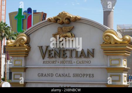 Las Vegas, Nevada, USA 15 ore maggio 2024 The Venetian Hotel & Casino in Las Vegas Blvd il 15 maggio 2024 a Las Vegas, Nevada, USA. Foto di Barry King/Alamy Stock Photo Foto Stock