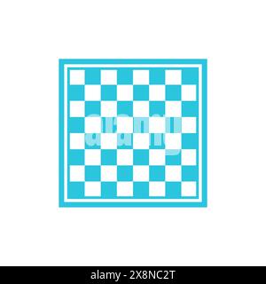 Icona scacchiera. Isolato su sfondo bianco. Dal set di icone blu Illustrazione Vettoriale