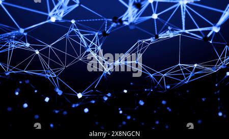 Struttura dei dati di connessione di rete. Design. Tecnologia dell'informazione, visualizzazione dei big data. Foto Stock