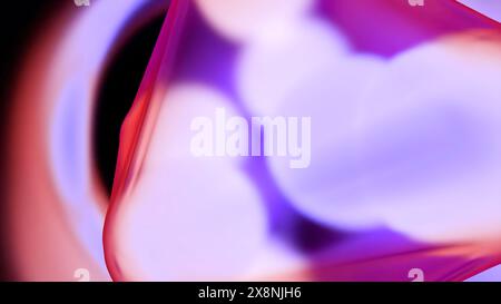 Divisione delle cellule del virus, conoscenze mediche e scientifiche. Design. Cellule mobili rosa e lilla di forma rotonda. Foto Stock