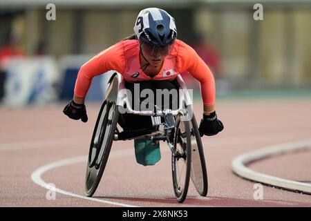 Kobe Giappone. 24 maggio 2024. Moe Onodera (JPN), 24 MAGGIO 2024 - Atletica: Finale femminile 800m T34 al Kobe Universiade Memorial Stadium durante i Campionati del mondo di atletica leggera di Kobe 2024 a Kobe in Giappone. Crediti: SportsPressJP/AFLO/Alamy Live News Foto Stock