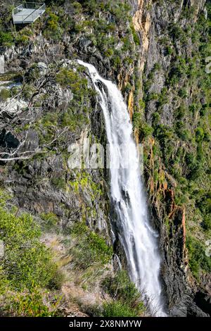 Dangars Gorge, patrimonio dell'umanità dell'unesco, nel parco nazionale Oxley Rivers, con cascata Dangars, sentieri per escursioni e campeggio, NSW, Australia Foto Stock