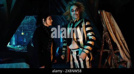Beetlejuice Beetlejuice sequel del film Michael Keaton Winona Ryder Foto Stock