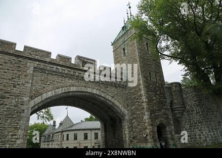 Vista su St Louis Gate - Quebec City, Canada Foto Stock