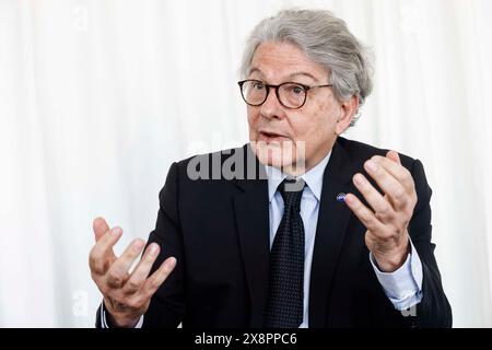 Parigi, Francia. 20 maggio 2024. © PHOTOPQR/LE PARISIEN/olivier corsan ; Parigi ; 20/05/2024 ; Parigi, Francia, le 20 mai 2024. Thierry Breton, Commissaire européen au marché intérieur depuis 2019 foto : LP/Olivier Corsan Parigi, Francia, 20 maggio 2024 thierry Breton, Commissario europeo per il mercato interno dal 2019 *** didascalia locale **** credito BRETONE: MAXPPP/Alamy Live News Foto Stock