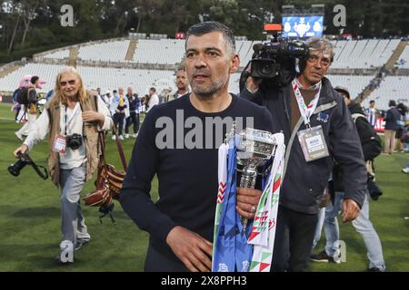 Oeiras, Portogallo. 26 maggio 2024. Oeiras, 26/04/2024 - il Futebol Clube do Porto ha ospitato lo Sporting Clube de Portugal questo pomeriggio all'Estádio Nacional di Lisbona, in una partita che conta verso la finale della Coppa del Portogallo 2024.o cto party con la coppa credito: Atlantico Press/Alamy Live News Foto Stock