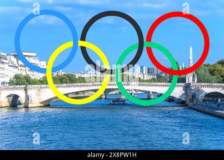 Giochi olimpici estivi 2024 a Parigi concetto Foto Stock