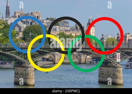 Giochi olimpici estivi 2024 a Parigi concetto Foto Stock