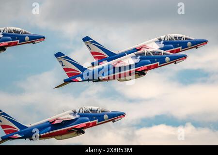 © Arnaud BEINAT/Maxppp. 2024/05/25, Chambley, Lorena, Grand Est, Francia. Patrouille de France INGLESE: Squadra nazionale dell'aeronautica militare francese Patrouille de France. Crediti: MAXPPP/Alamy Live News Foto Stock