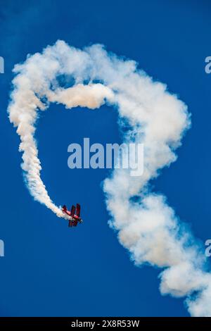 © Arnaud BEINAT/Maxppp. 2024/05/25, Chambley, Lorena, Grand Est, Francia. Avion biplan de voltige Pitts S2 ITALIANO : biplano aerobatico Pitts S2. Crediti: MAXPPP/Alamy Live News Foto Stock