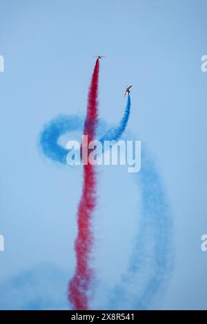 © Arnaud BEINAT/Maxppp. 2024/05/25, Chambley, Lorena, Grand Est, Francia. Patrouille de France INGLESE: Squadra nazionale dell'aeronautica militare francese Patrouille de France. Crediti: MAXPPP/Alamy Live News Foto Stock