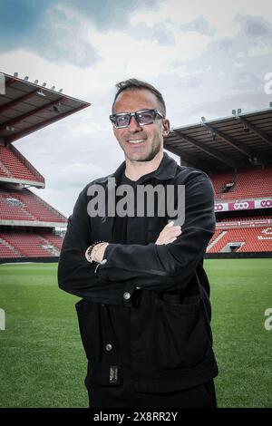 Liegi, Belgio. 27 maggio 2024. Alessandro del Piero posa per il fotografo durante una conferenza stampa sulla manifestazione "Circus Cup", lunedì 27 maggio 2024 a Liegi. Due squadre composte da leggende calcistiche internazionali si affronteranno nella Circus Cup, una partita di gala per beneficenza che si terrà a Liegi il 2 giugno. BELGA PHOTO BRUNO FAHY credito: Belga News Agency/Alamy Live News Foto Stock