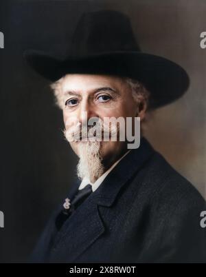 Ritratto di William F. Cody (aka) 'Buffalo Bill', 1911 - colorato Foto Stock