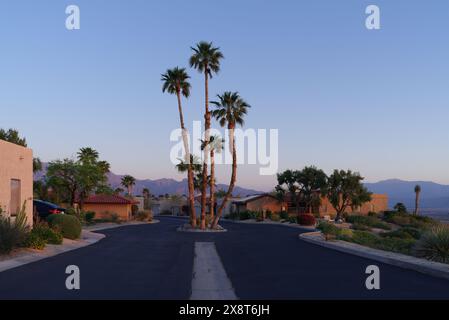 Quartiere recintato mostrato a Borrego Springs, California, 2024. Foto Stock