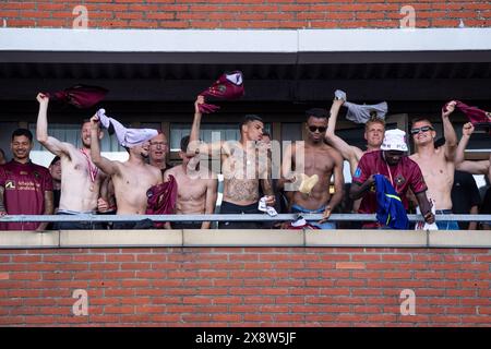 Ikast, Danimarca. 27 maggio 2024. I campioni di calcio danesi del Midtjylland sono celebrati quando il comune di Ikast-Brande invita a una festa d'oro a Ikast lunedì 27 maggio 2024. (Foto: Bo Amstrup/Ritzau Scanpix) credito: Ritzau/Alamy Live News Foto Stock