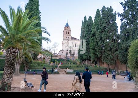 Granada, Spagna - 23 dicembre 2023 Chiesa di Santa María de la Encarnación in Alhambra Foto Stock