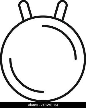 Semplice disegno di una faccia di coniglio, adatto per loghi e disegni divertenti Illustrazione Vettoriale