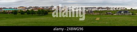 Panorama of Poundbury, estensione urbana della città di Dorset, Dorchester, Inghilterra Foto Stock