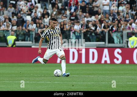 Torino, Italia. 25 maggio 2024. Carlos Alcaraz (Juventus FC) durante Juventus FC vs AC Monza, partita italiana di calcio di serie A A Torino, Italia, maggio 25 2024 crediti: Agenzia fotografica indipendente/Alamy Live News Foto Stock