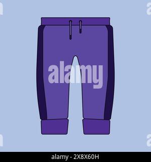 Icona Vector pantaloni. Illustrazione del jogger per pantaloni. Pantaloni Vector da indossare per lo sport Illustrazione Vettoriale