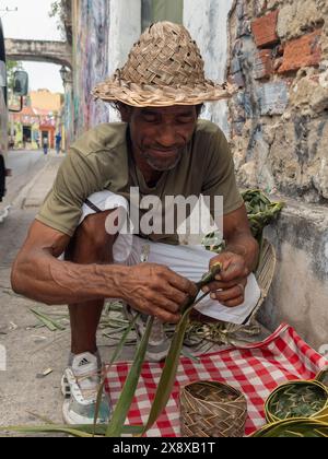 Il quartiere Getsemani di Cartagena è sede della cultura afro-colombiana dei Caraibi ed è un sito patrimonio dell'umanità dell'UNESCO, la Colombia Foto Stock