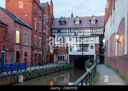 Serata all'High Bridge di Lincoln, Inghilterra. Foto Stock