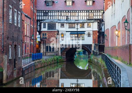 Serata all'High Bridge di Lincoln, Inghilterra. Foto Stock