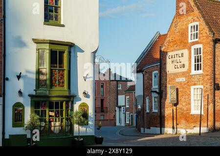 Alba a Castle Hill a Lincoln, Inghilterra. Foto Stock