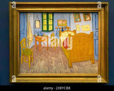 Francia, Parigi, area dichiarata patrimonio dell'umanità dall'UNESCO, museo d'Orsay, la chambre de Van Gogh à Arles Foto Stock