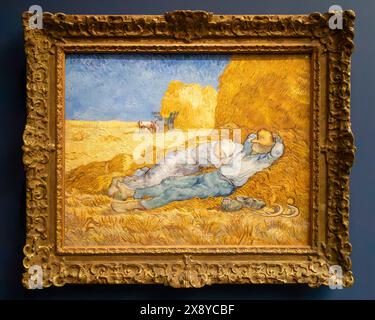 Francia, Parigi, area dichiarata Patrimonio dell'Umanità dall'UNESCO, Museo d'Orsay, la Méridienne, dit aussi la Sieste, Vincent Van Gogh Foto Stock