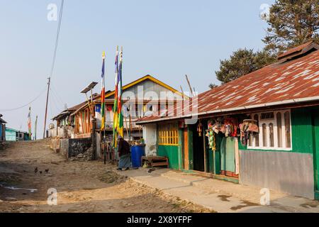 Nepal, Himalaya, Parco Nazionale di Singalila, villaggio di Jaubari, percorso di trekking Homestays, Foto Stock